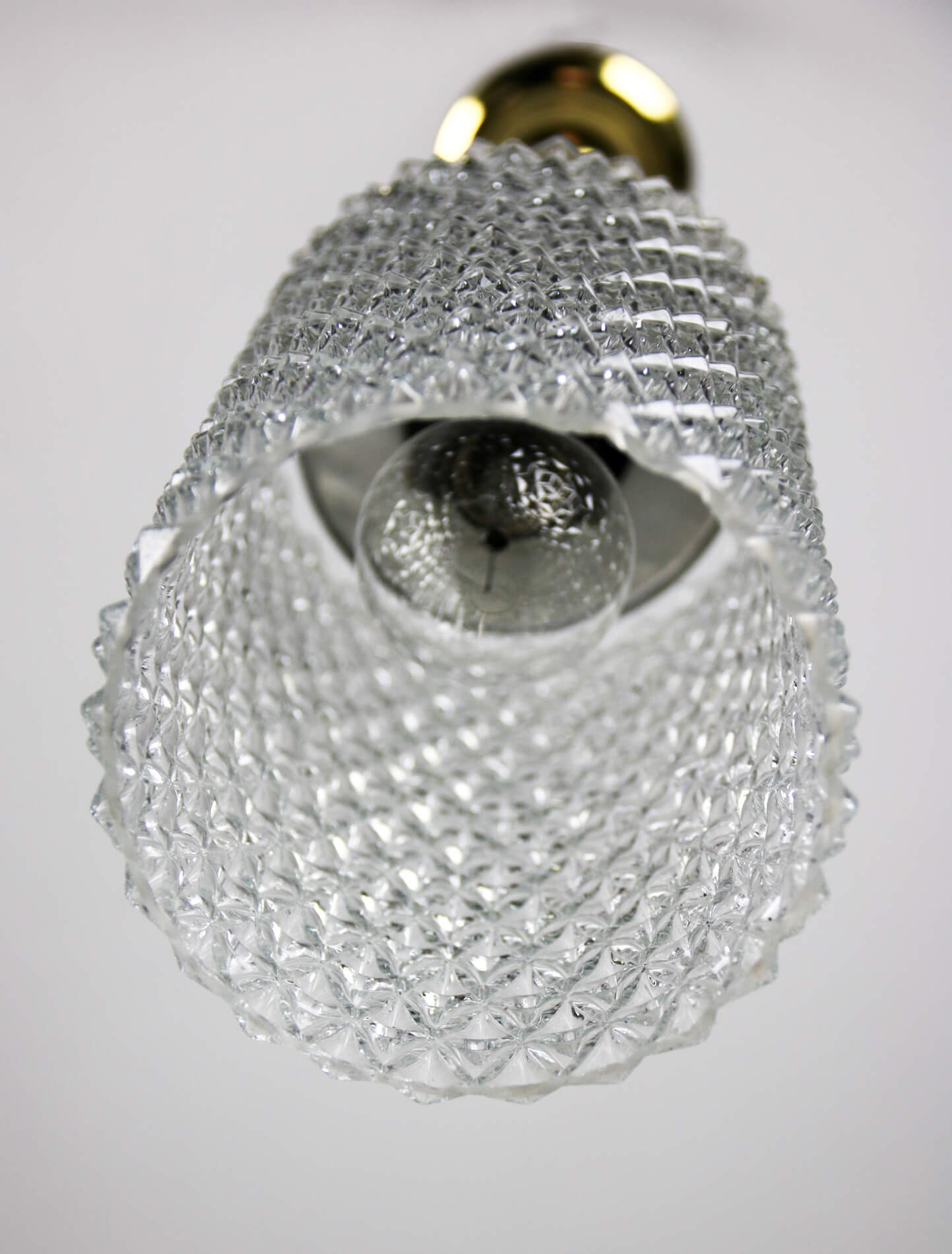 Crystal glass pendant lamp, 1960s