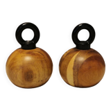 Pepper and salt grinders designed by c jörgensen and r nissen for bodum Denmark. Late 20th century.