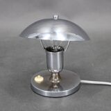 1930s Bauhaus Nickel Table Lamp, Czechoslovakia