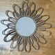 1950s rattan sun mirror France