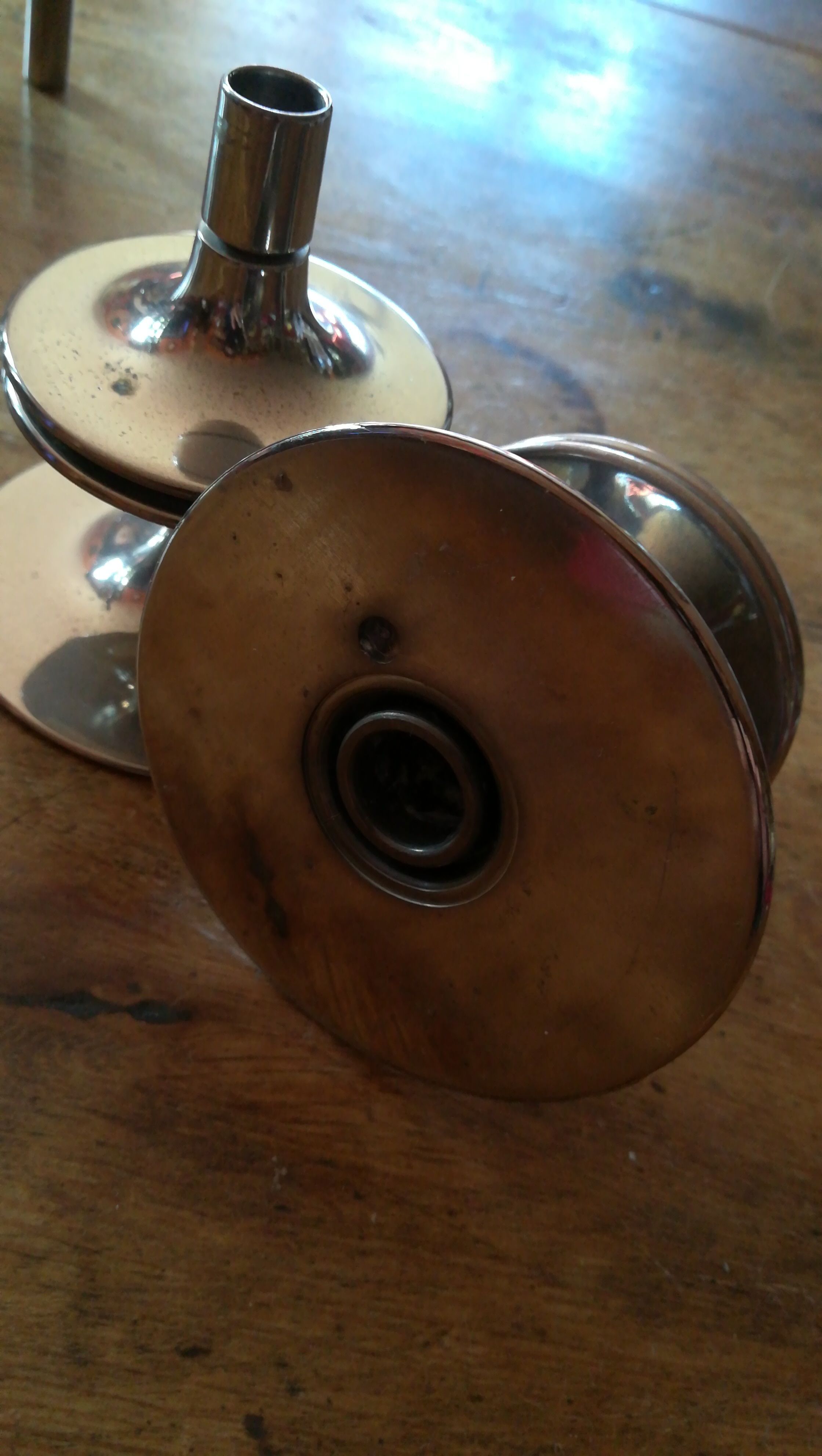 Nagel candle holders in chromed metal 1960/70