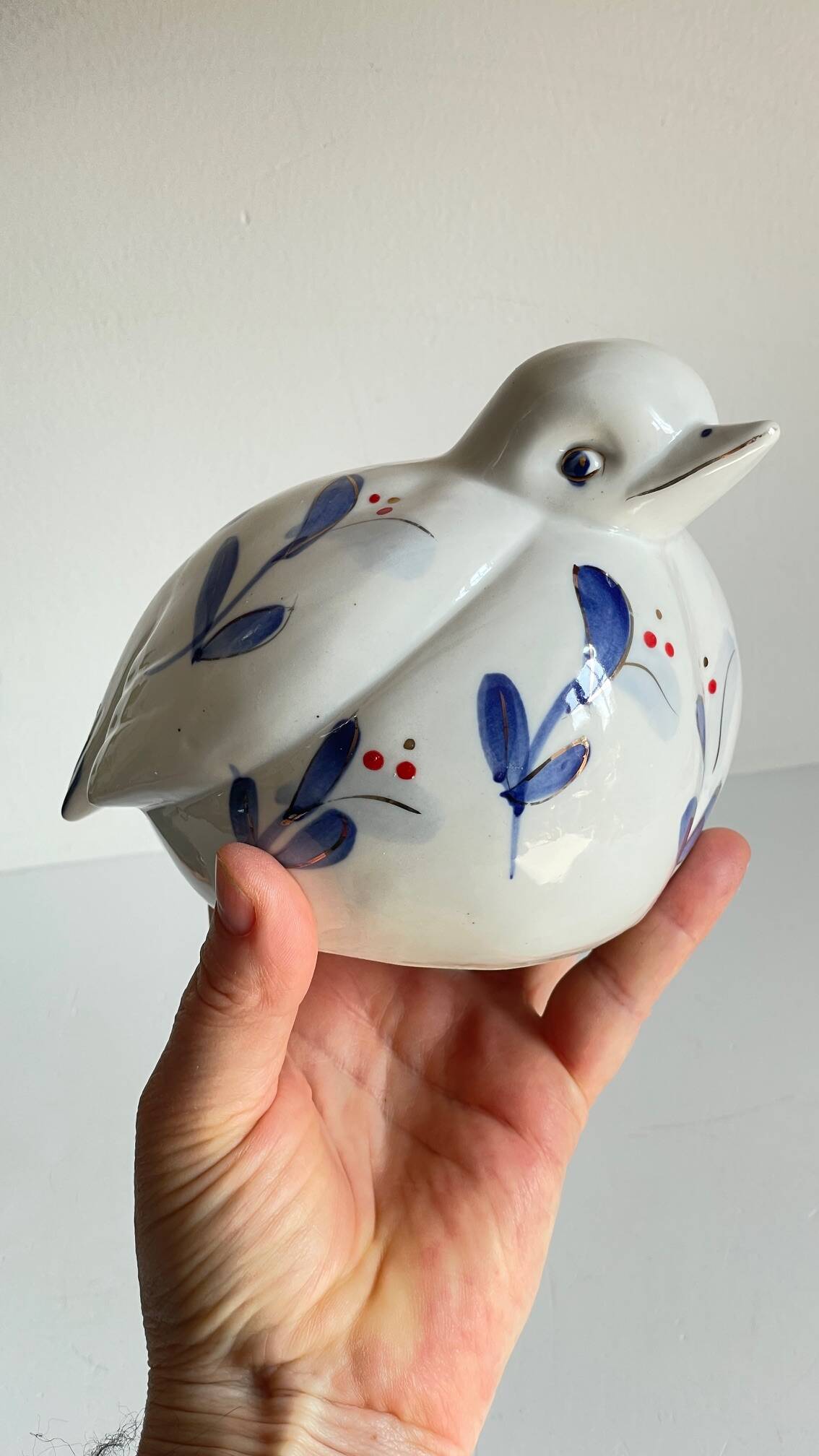 Oiseau vintage en porcelaine chinoise