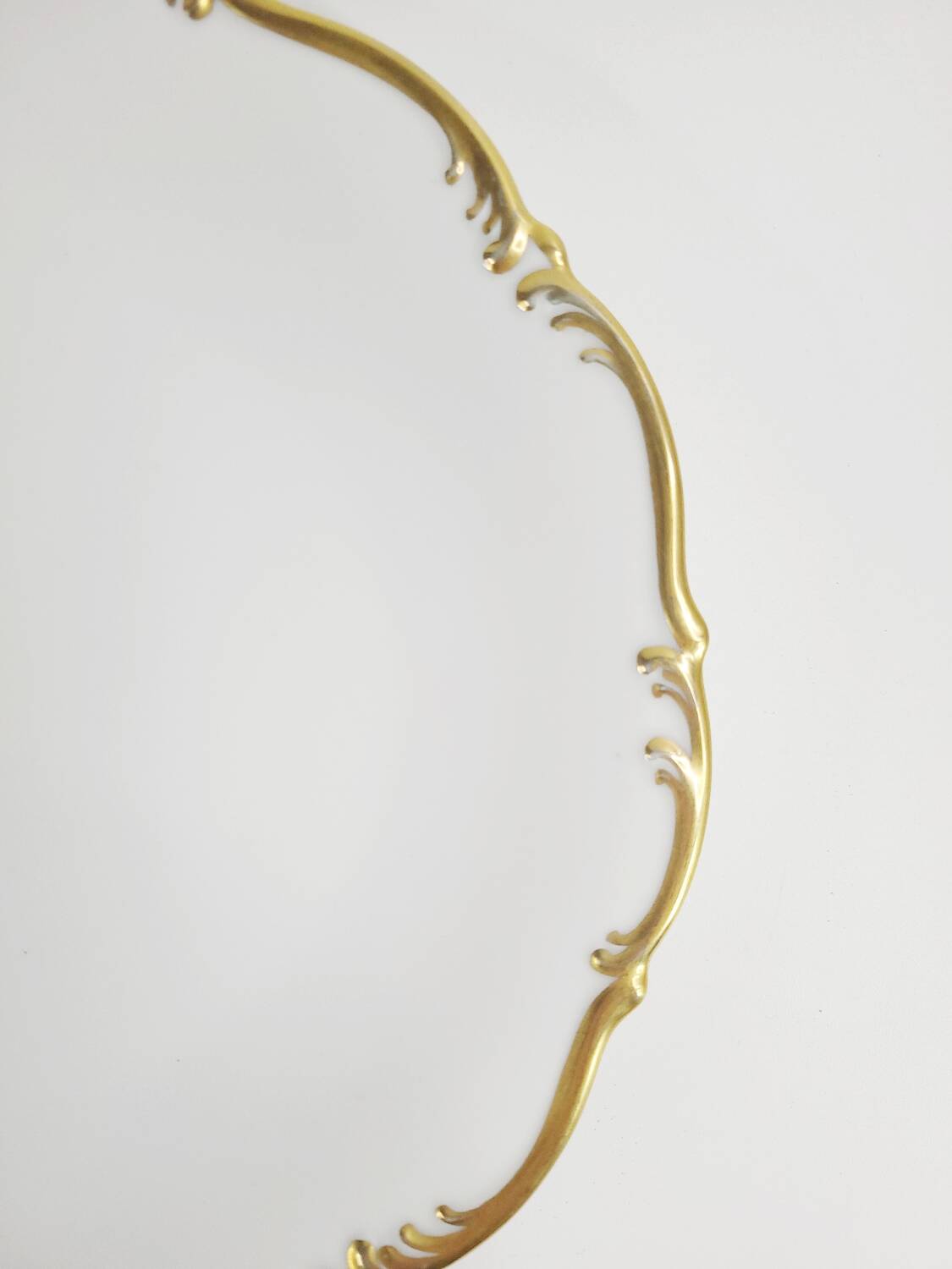 Pair of antique flat plates in gilded porcelain – Tirschenreuth