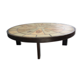 Table basse carrelée Garrigue signée Roger Capron