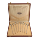 Box of 8 spoons silver metal cocktail straw 30s