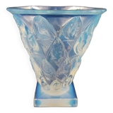 French Art Deco opalescent glass Vase by Sabino