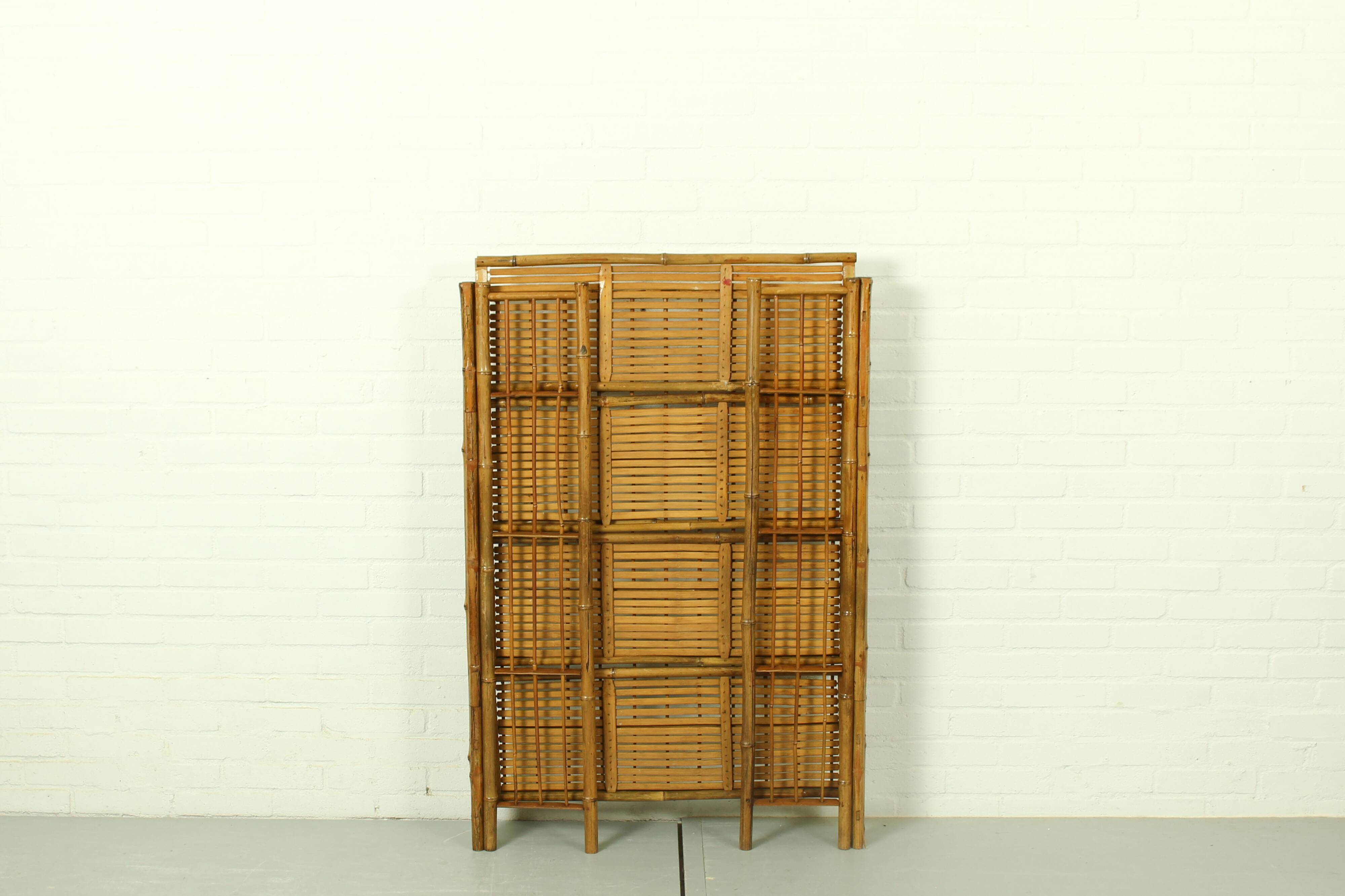 Bamboo Folding Campaign Shelves, France 1920s