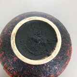 Set of Three Pottery Fat Lava Vases "Multi-Color" by Scheurich, Germany, 1970s