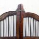 Old Burmese teak gate with openwork wrought iron panels
