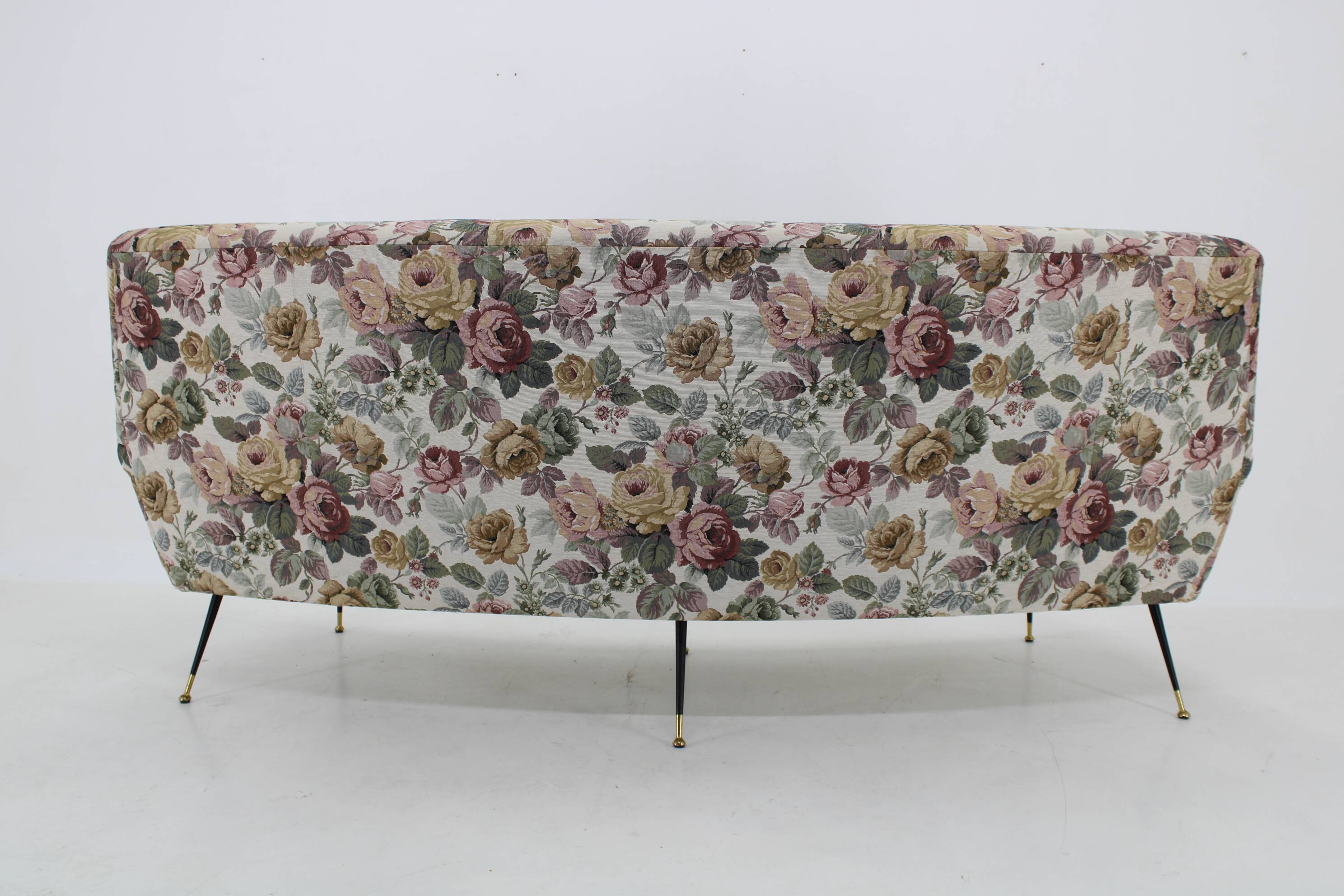 1950s Italian Curved "Banana" 3-Seater Sofa