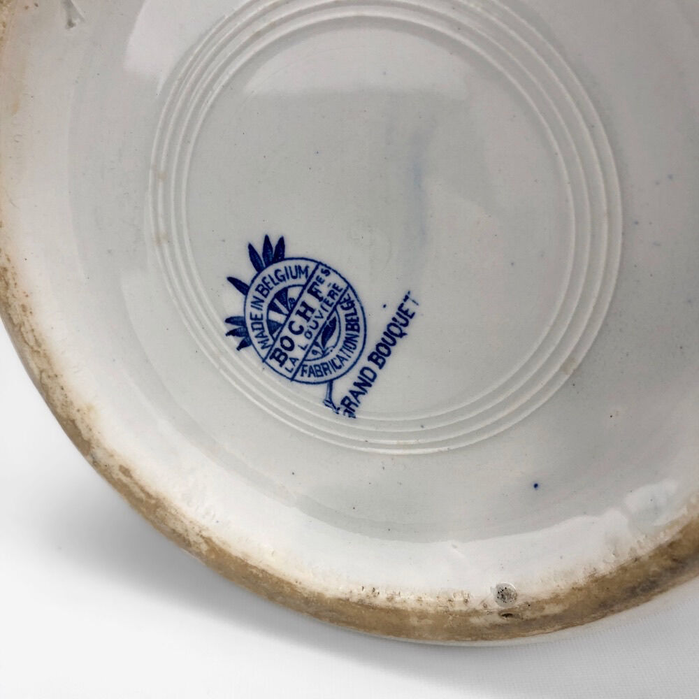 Boch Brothers earthenware pitcher with fly decoration