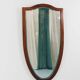 Early Biedermeier Large Antique Pearwood Shield Wall Mirror, Vienna, 1820s