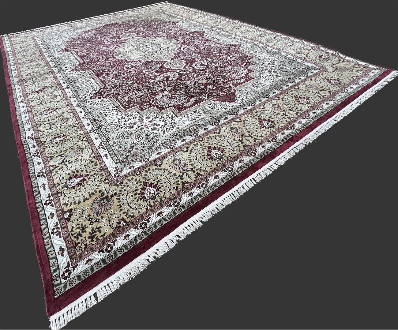 Tapis pakistanais laine de soie 383x281cm