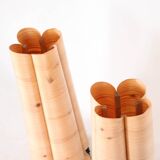 Pair of wooden lamps