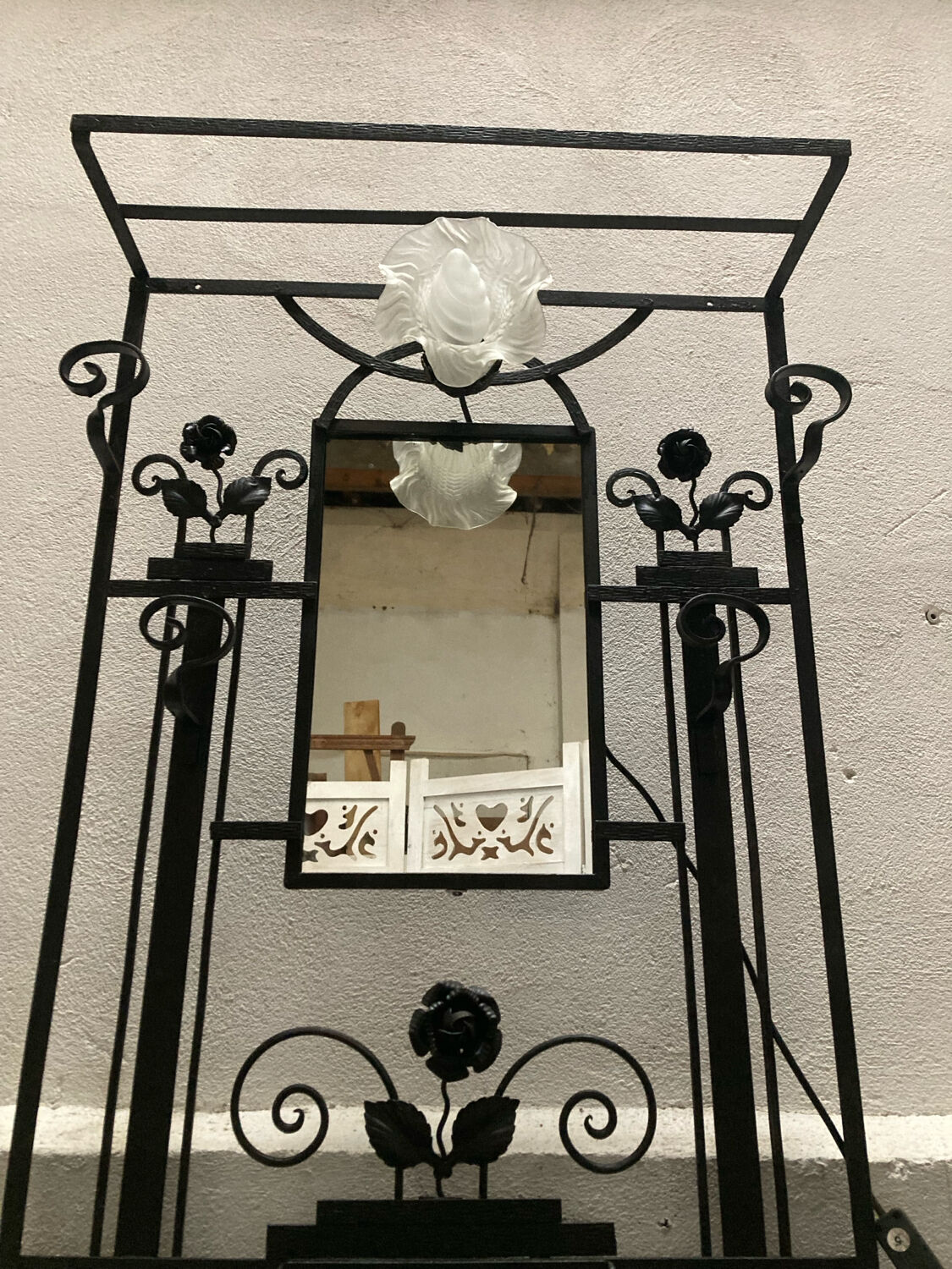 Art Deco coat rack wrought iron wardrobe