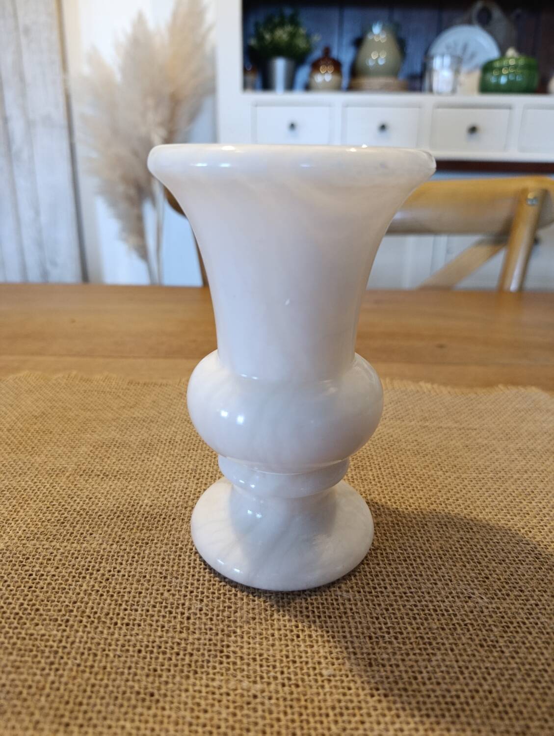 Alabaster candlestick
