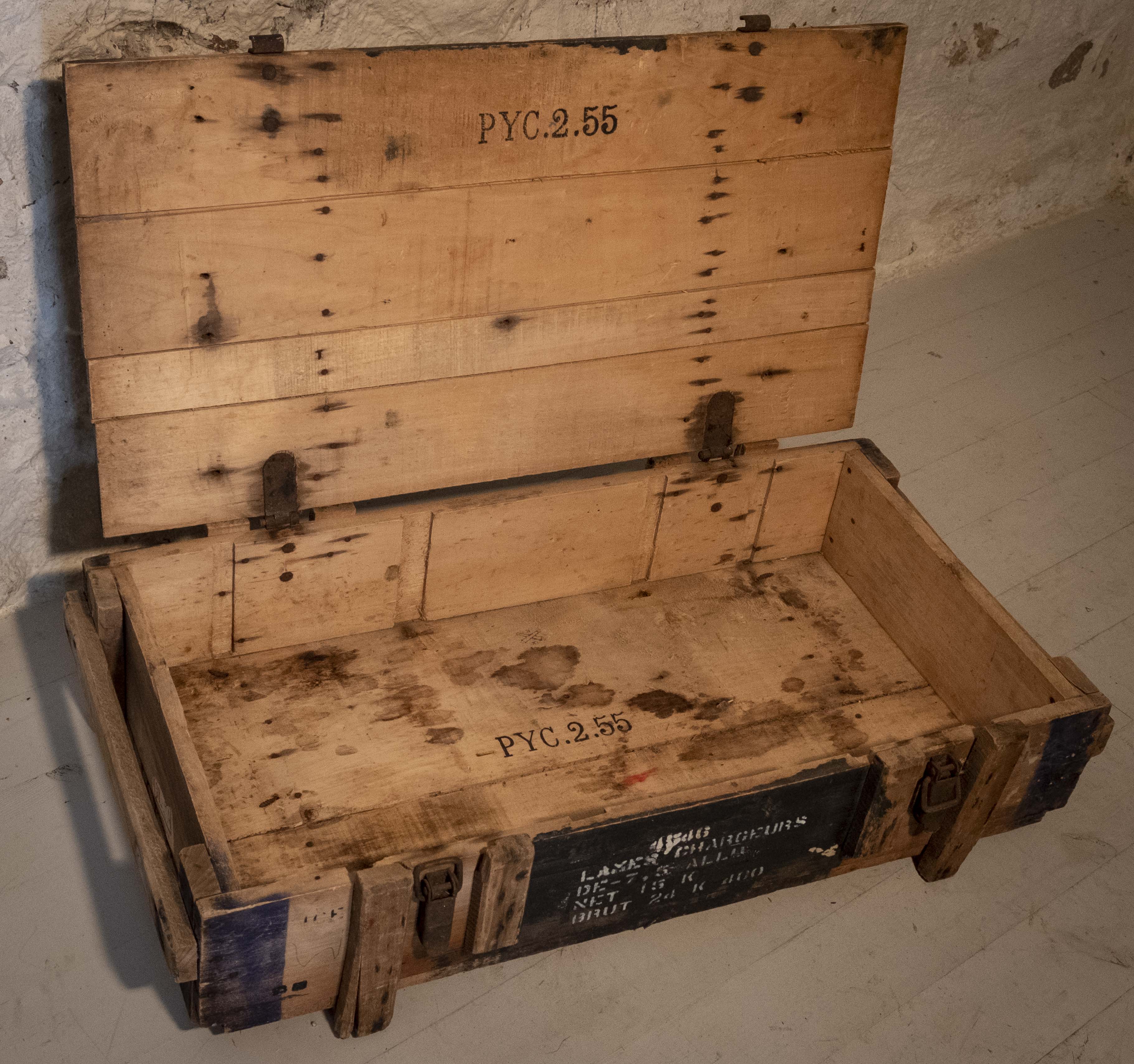 Wooden military crate