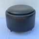 Peter's amsterdam black leatherette pouf 1950