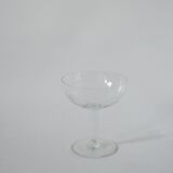 Set of 6 mismatched crystal champagne glasses 1930-1950