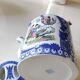 Théière japonaise en porcelaine fine, motifs Geishas, estampillé