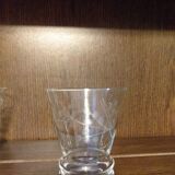 9 engraved crystal glasses