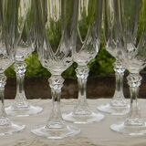 6 crystal champagne flutes from ARQUES. AUTEUIL model.