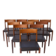 Set of 10 Poul M. Volther Teak Dining Chairs for Frem Røjle, Denmark, 1960s