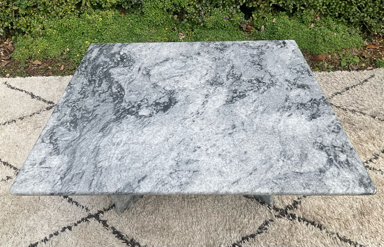 Vintage square marble coffee table from the 70s-80s.