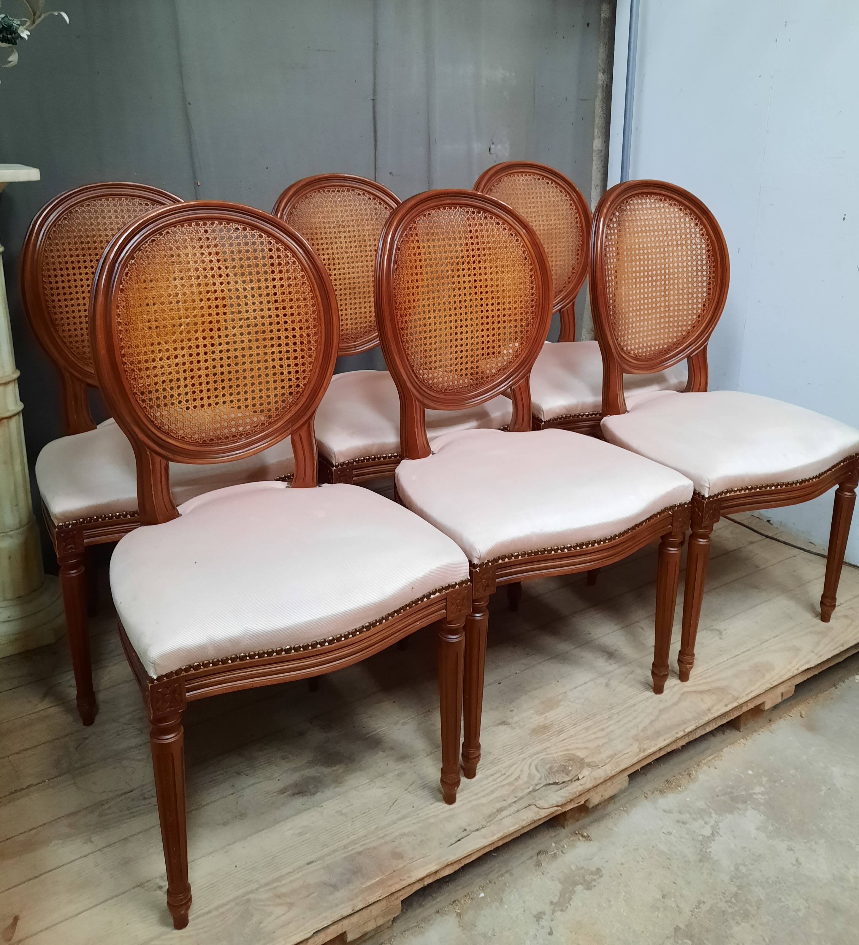 Set of 6 Louis XVI style chairs