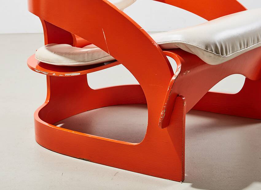 Joe Colombo Pair of Early 4801 Lounge Chairs for Kartell Italy 1964