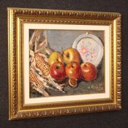 Tableau italien nature morte signé A. Merello du 20ème siècle