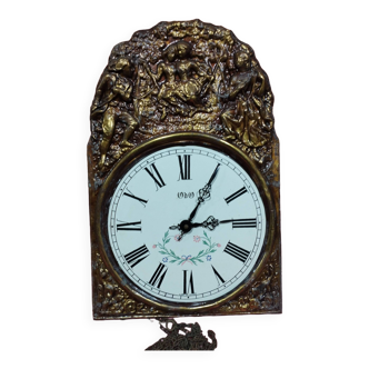 old ODO clock with comtoise facade - ODO mechanism - bell ringing