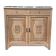 Parisian buffet in Art Deco style, renovated in raw solid oak and terrazzo marble 193.