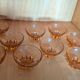 amber glass Art Deco cups