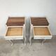 2 tables de chevet vintage en noyer