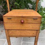 Old large wooden worker - Torck sewing box