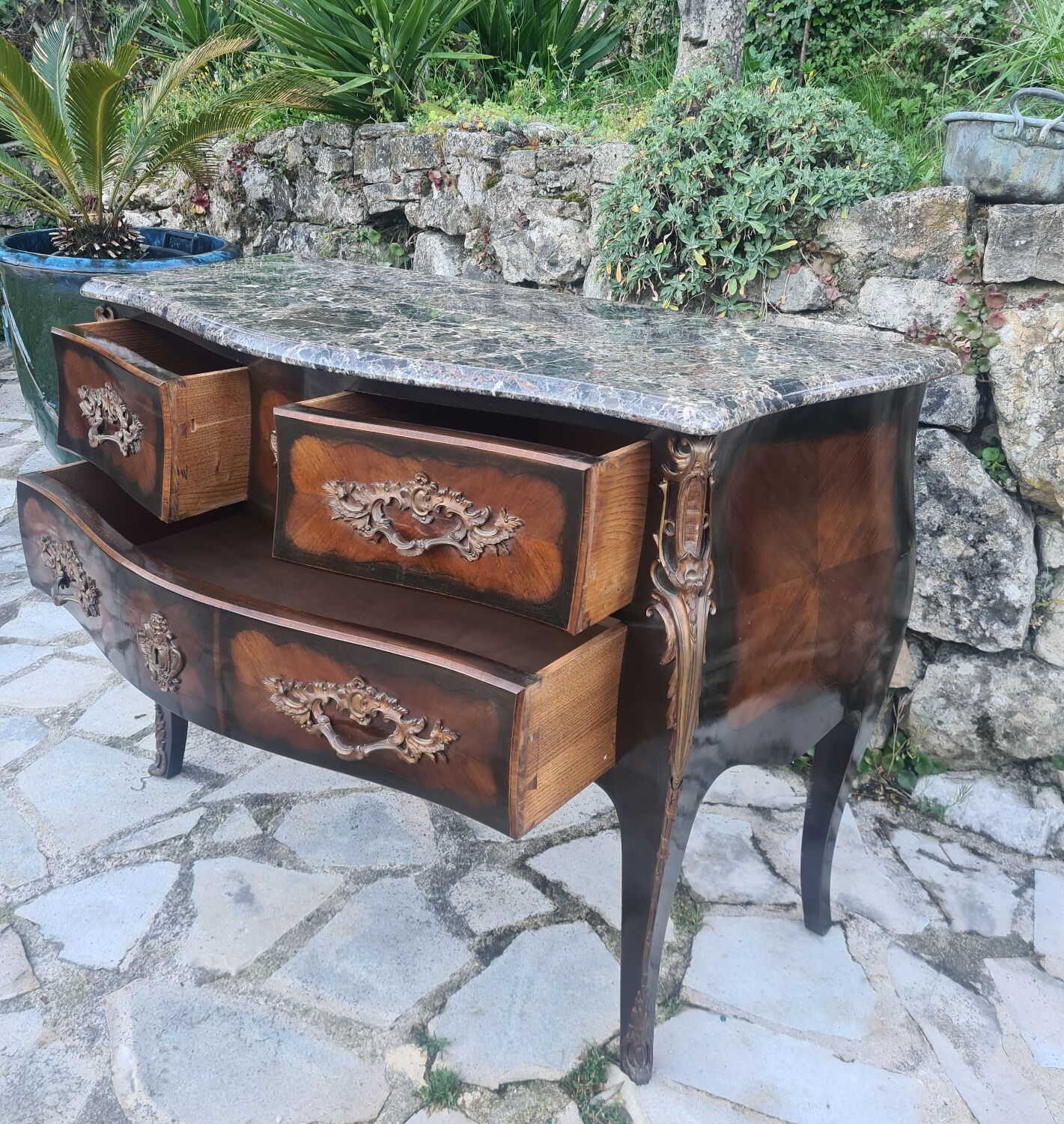 Commode Louis XV en Marqueterie