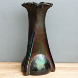 Iridescent glass vase