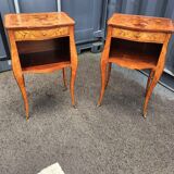 Paire de chevets marqueterie ancien style louis xvi