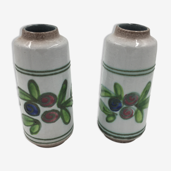 Duo de vases en céramique Strehla