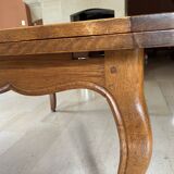 Louis XV style table in solid wood with marquetry – with extensions