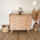 Commode vintage beige rosé