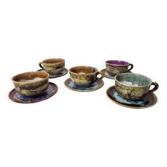 5 Morvan stoneware cups