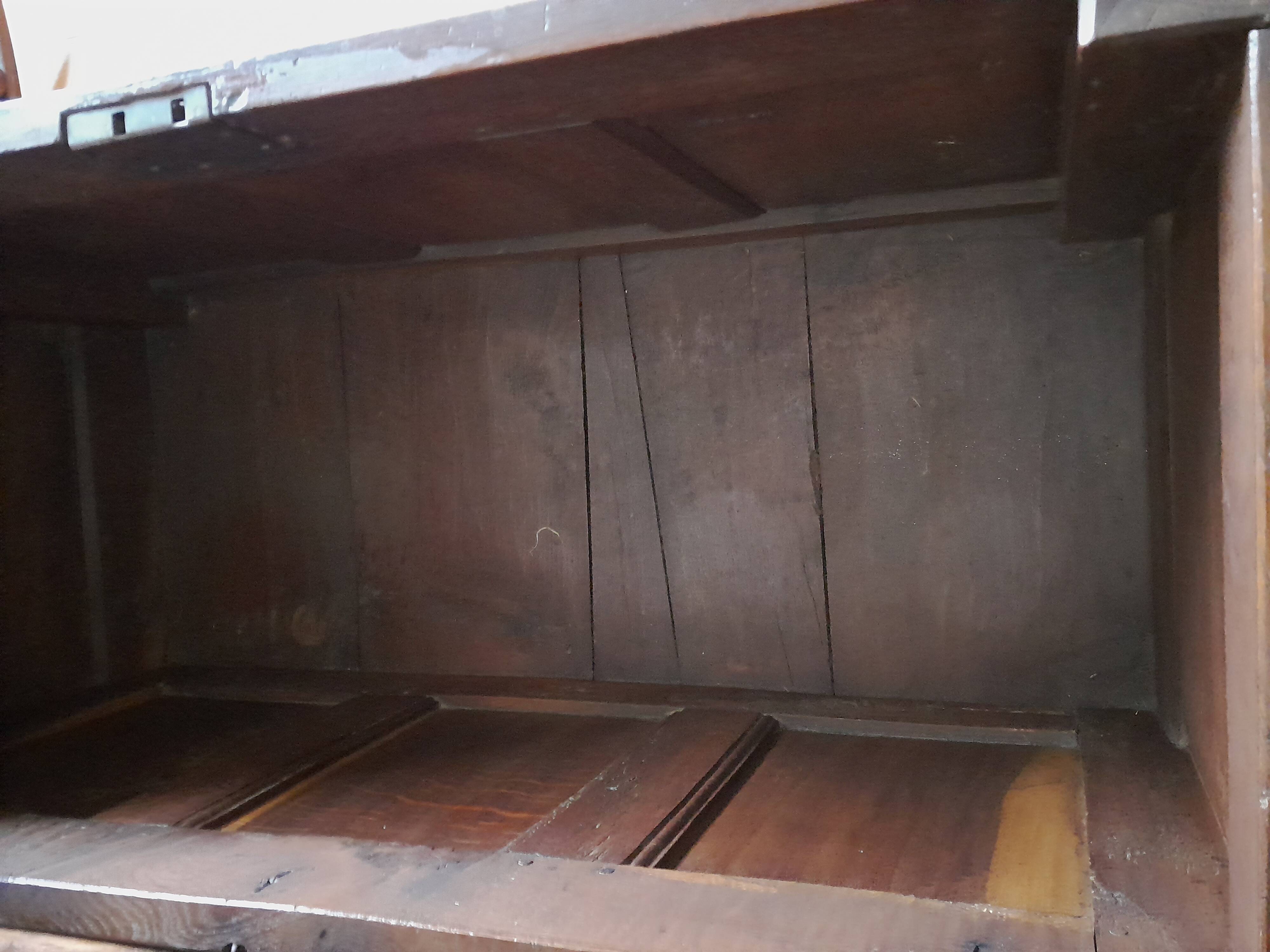 19th century oak castle chest