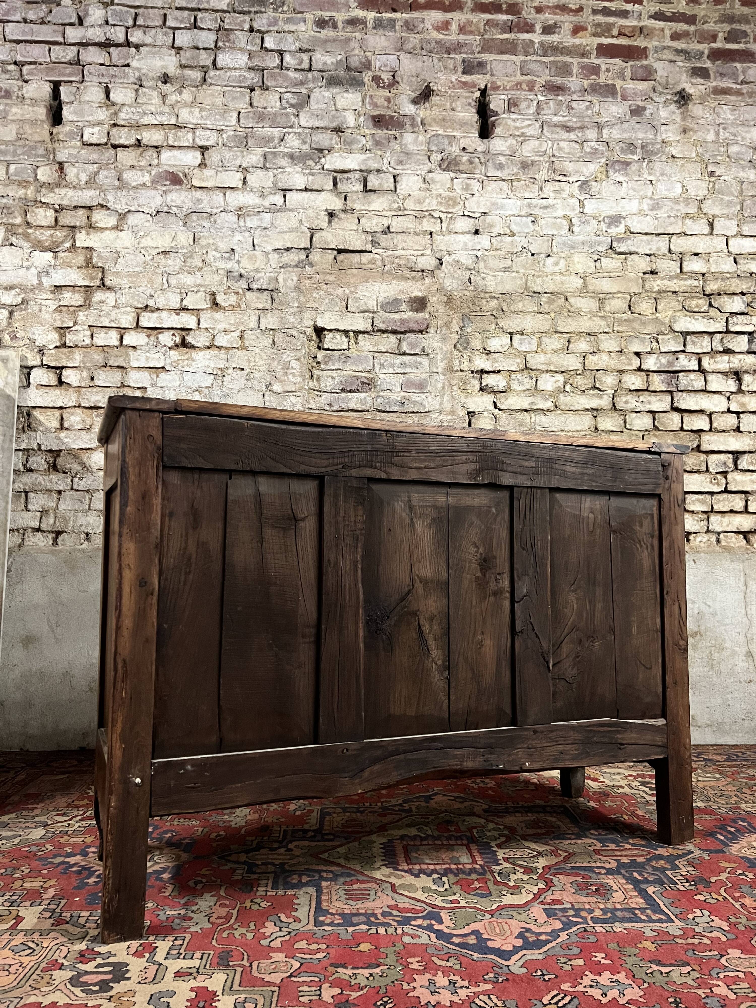 Buffet In Natural Wood Regional Work in Louis XV Style from the 19th Century