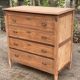 Commode style empire rénovée en chêne brut 4 tiroirs