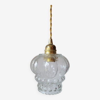 Molded glass pendant light