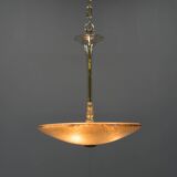 Lustre en verre Art Déco, Kamenicky Senov, années 1930