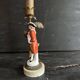 Antique porcelain marquis figurine lamp, 1940