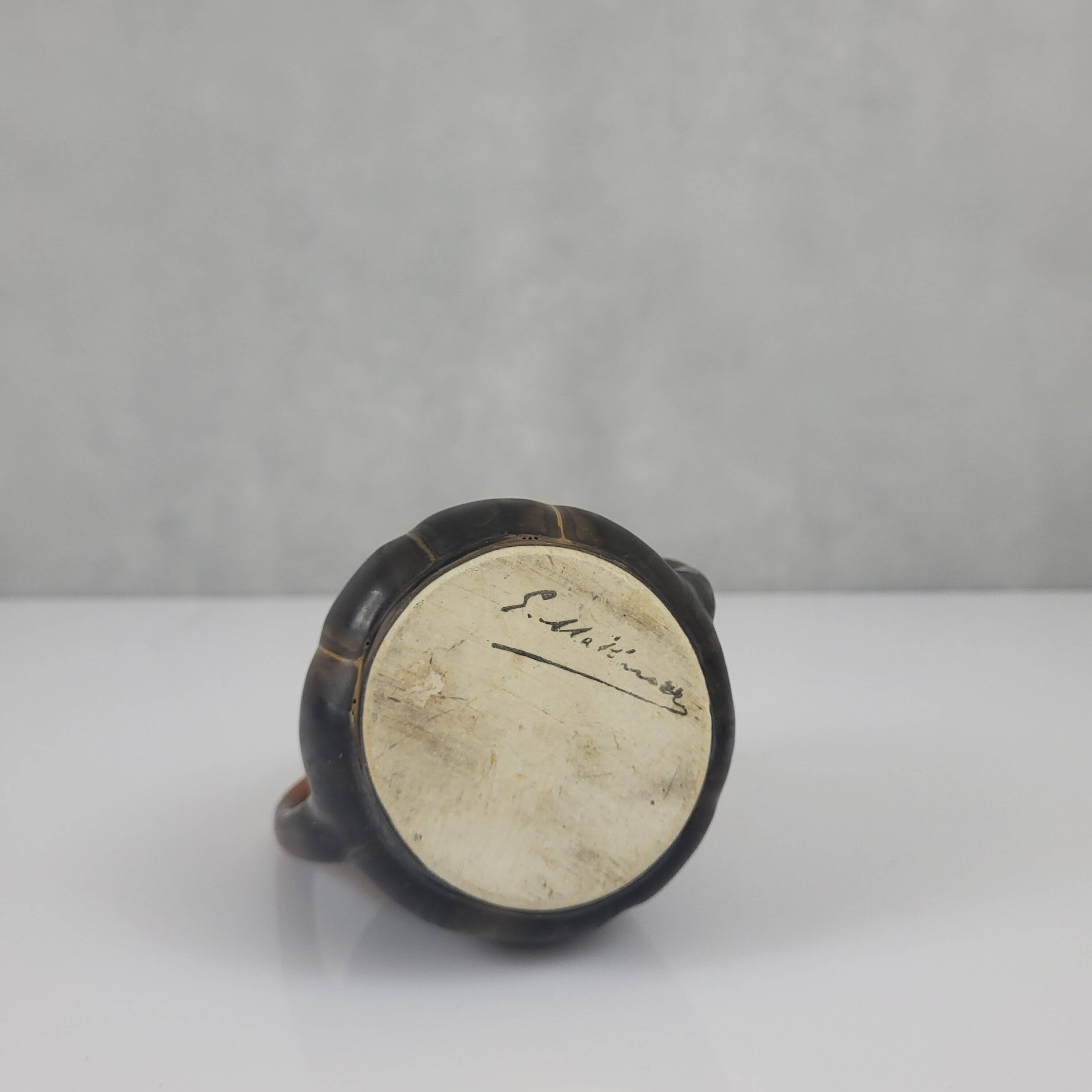 Stoneware vase signed Gilbert Méténier Art Deco